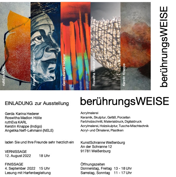 berührungsWEISE - Ausstellung von 4 GEDOK-Frauen